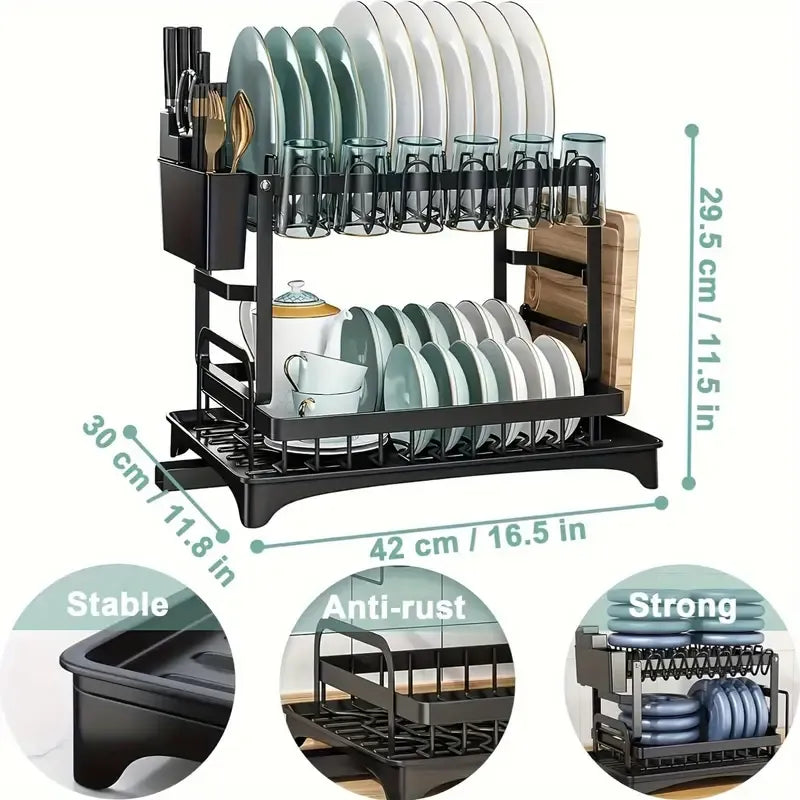 2-Tier Dish Drying Rack