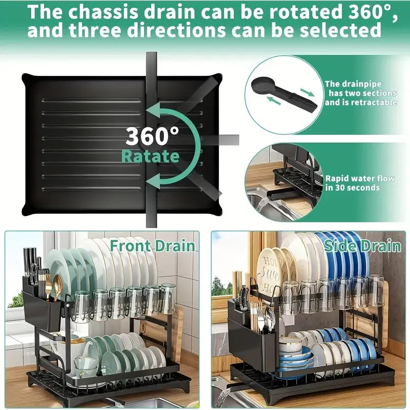 2-Tier Dish Drying Rack