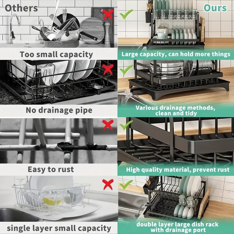 2-Tier Dish Drying Rack