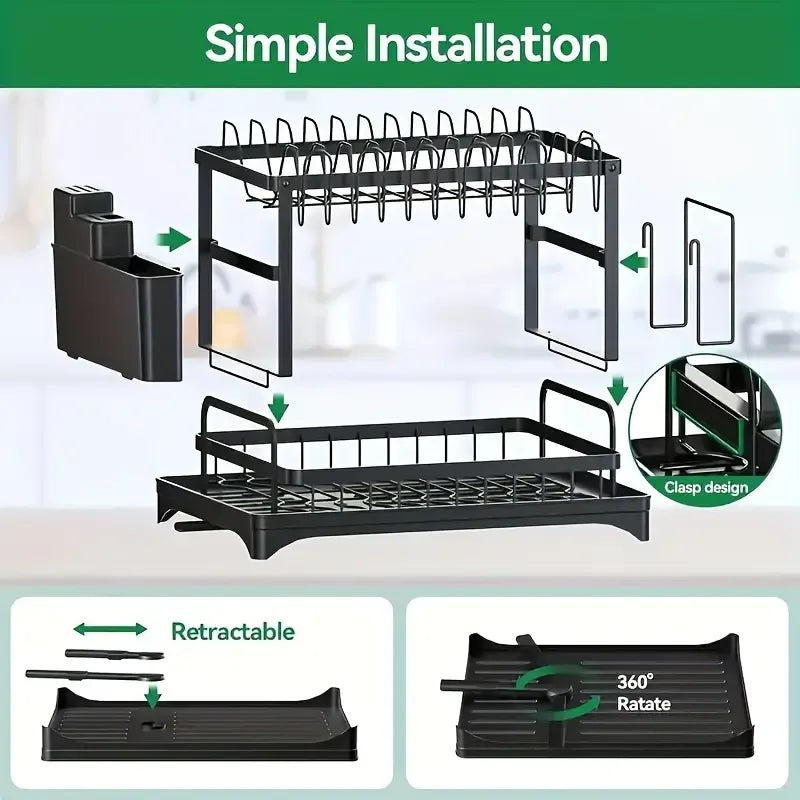 2-Tier Dish Drying Rack