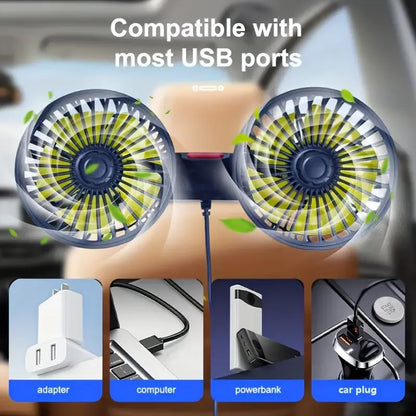 Dual Car Cooling Fan