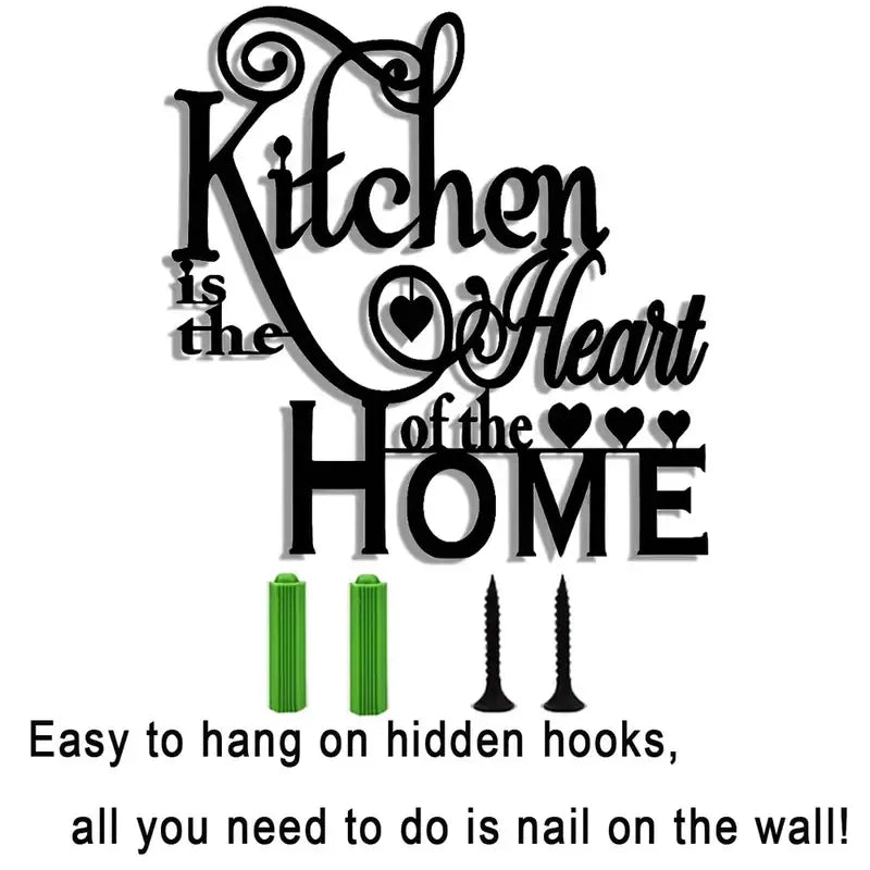 Kitchen Heart Metal Wall Art